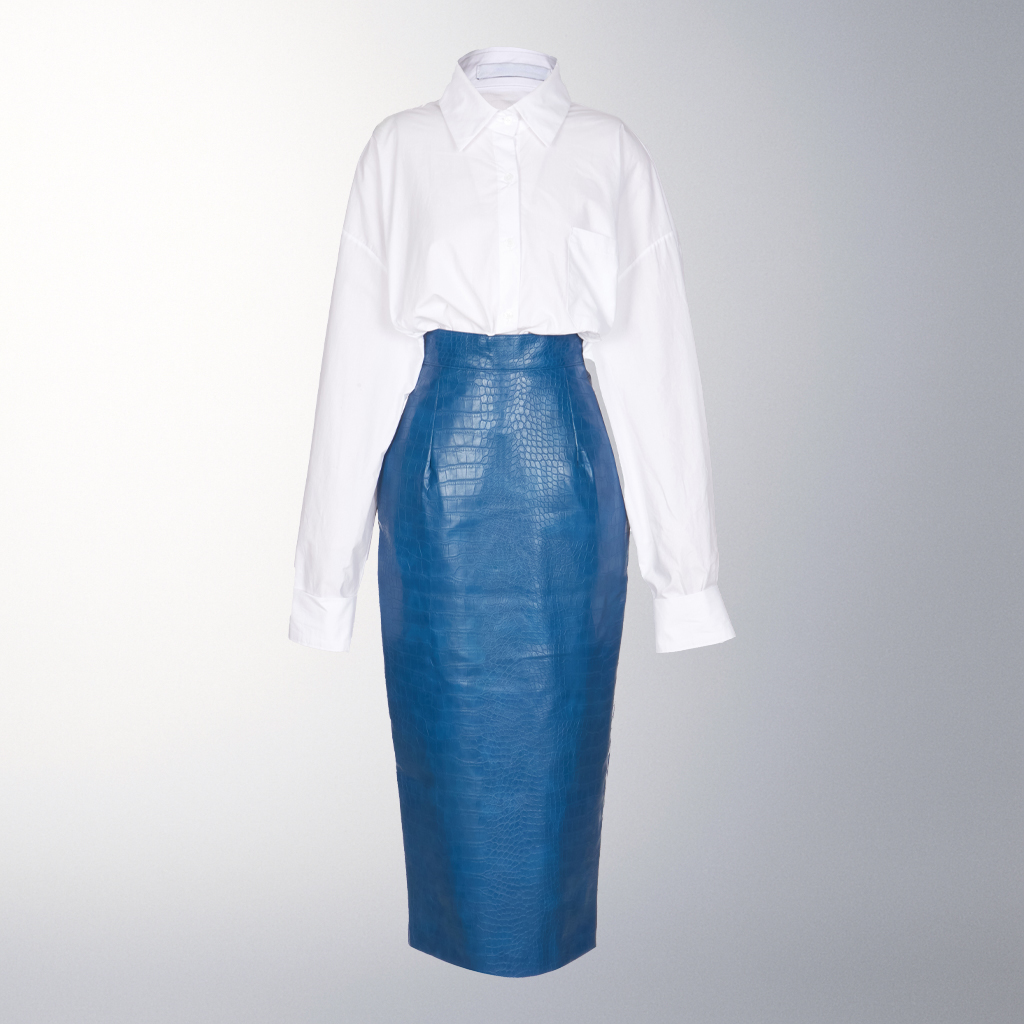 [限时特惠38%] SK9247 皮革裙