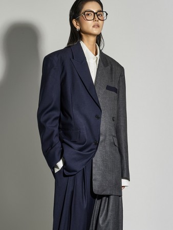 J9338 拼色西装外套 Korea