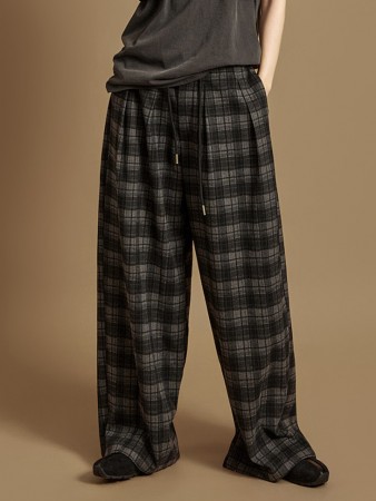 P3674 格子阔腿裤 Korea