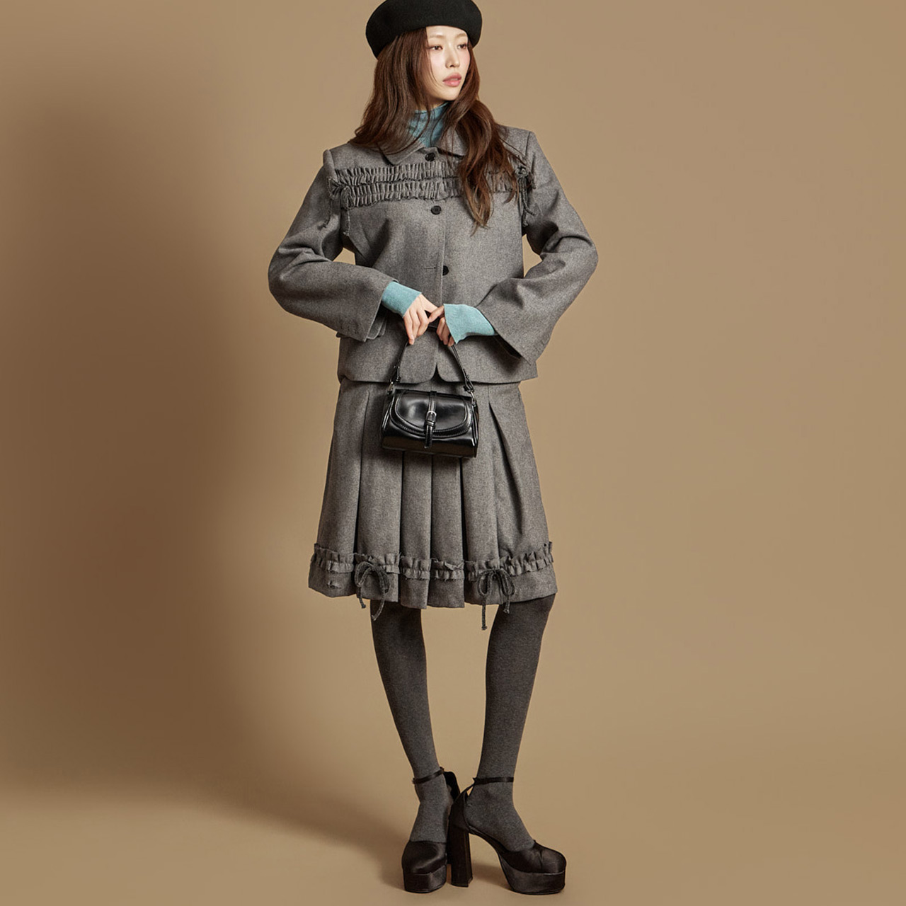 TP2280 夾克裙子套装