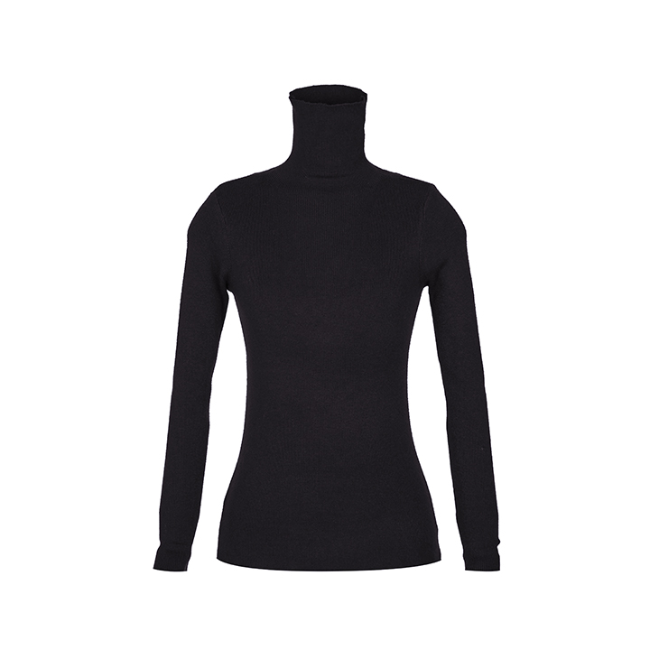 E4030 螺纹高领针织上衣