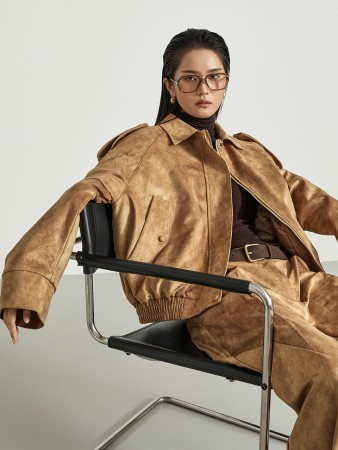 J2950 绒面革 毛衣外套 Korea