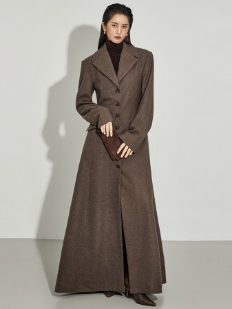 D5391 大衣 极长 連衣裙 Korea