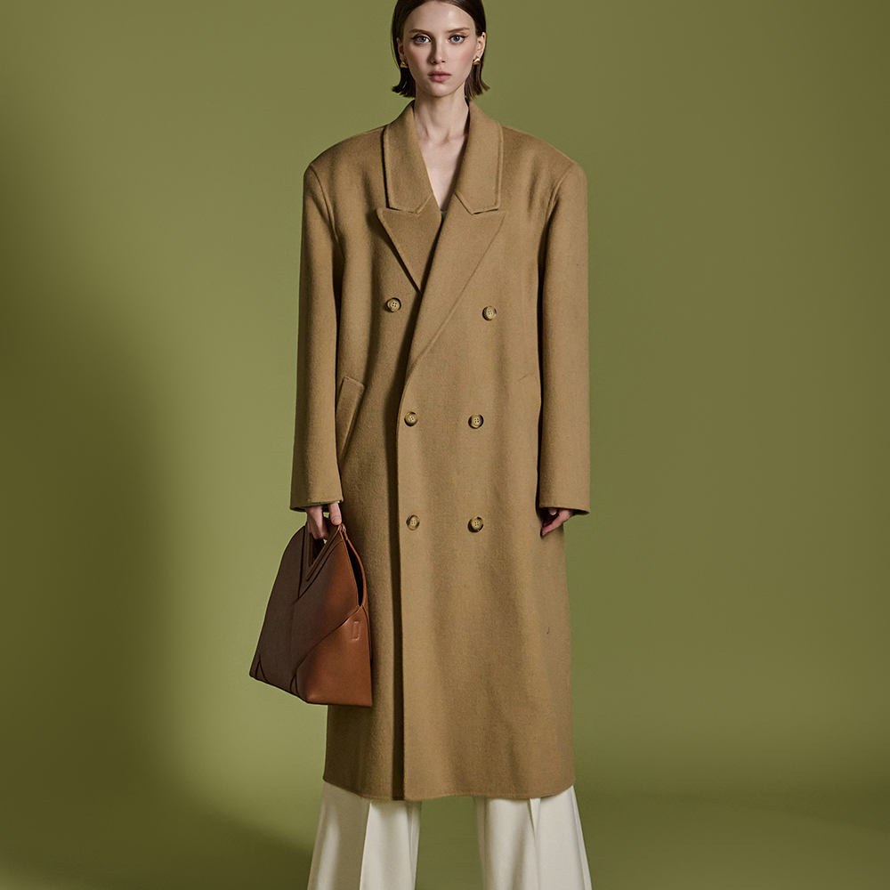 J2416 剪裁羊毛大衣