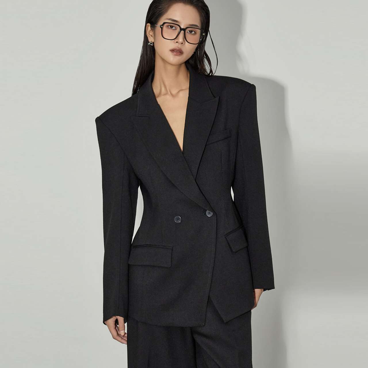 J9330 双扣垫肩夹克