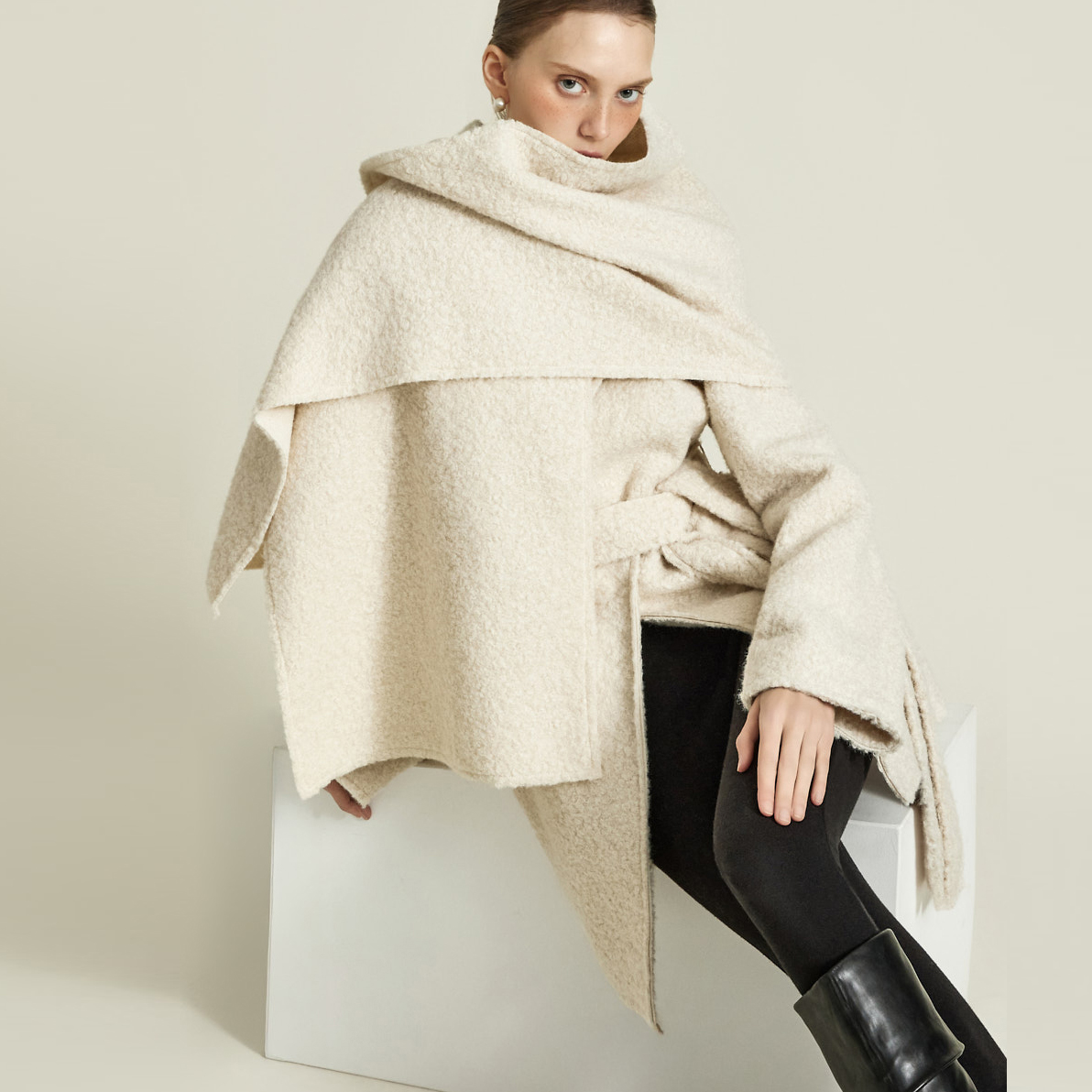 J9351 围巾绑带中夹克