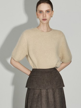 E4031 马海毛半袖针织衫 Korea