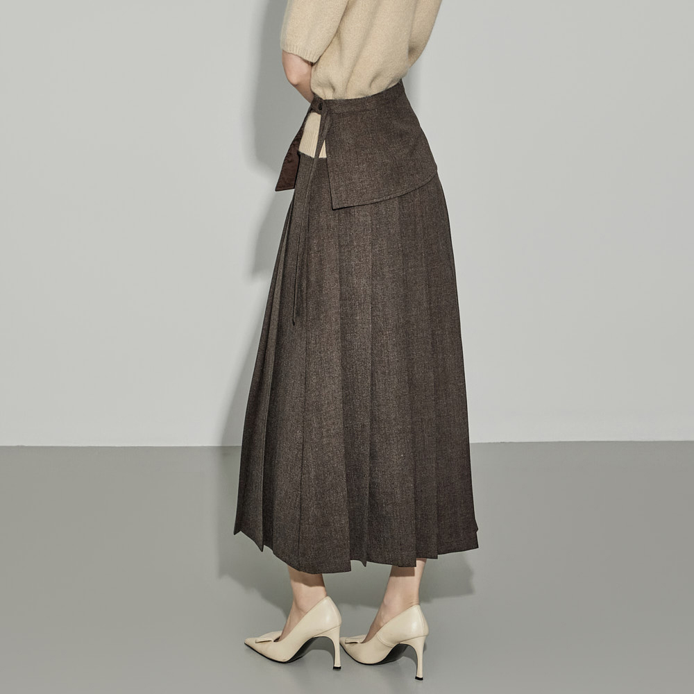 SK3103 阔腿绑带针织裙