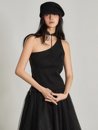 E4032 不規則 无袖 Korea