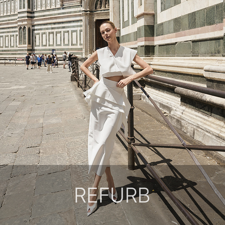 PS3847 荷叶边 层叠式 裙