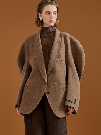 J2031 羊毛插肩外套*手工制作* Korea