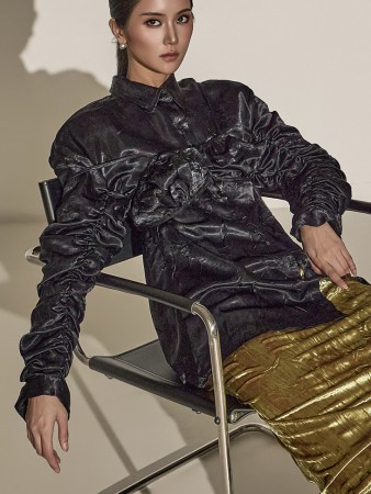 S708 衬衫配紧身胸衣 Korea