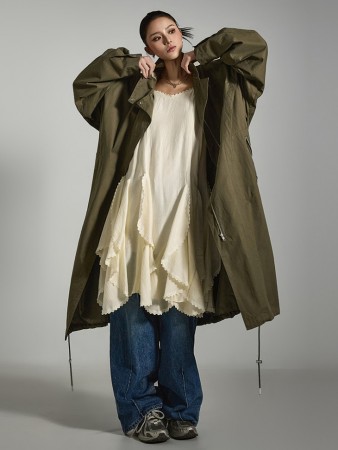 J2651 腰带套装长夹克 Korea