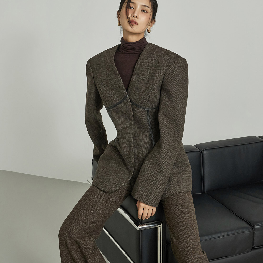 J2982 紧身衣羊毛夹克