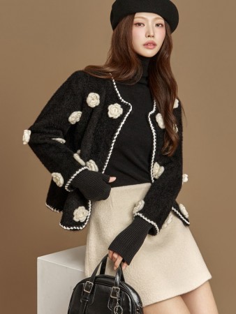 J2994 花纹開衫外套 Korea