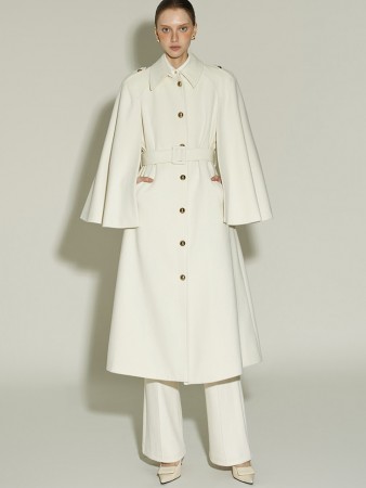 J2465 腰带组合披肩大衣 Korea