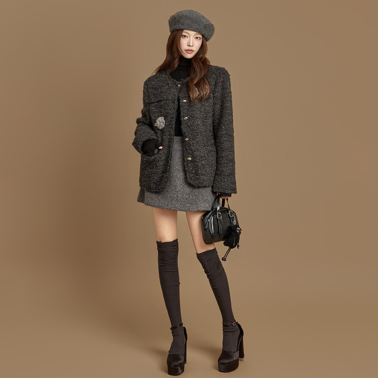 SK3118 羊毛迷你裙