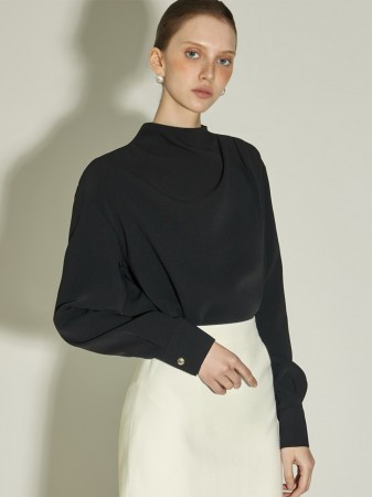 B3149 高领雪紡衫 Korea