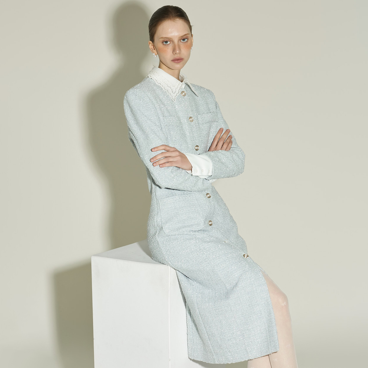 D5405 花呢連衣裙