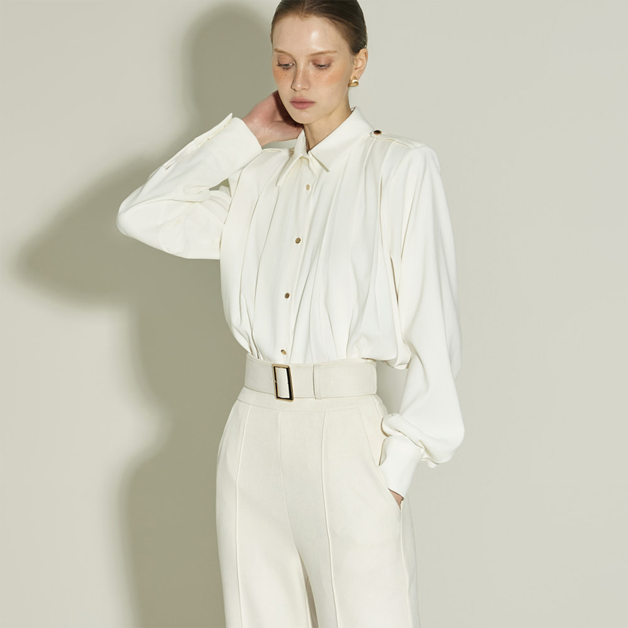 B3150 細褶雪紡衫