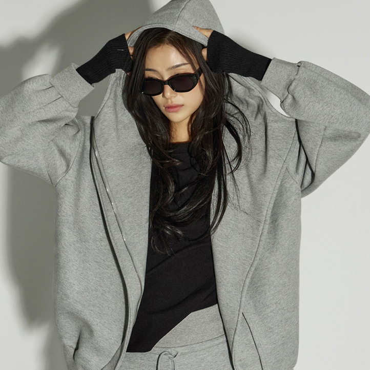 J3018 拉菲爾 兩用 加絨 拉链式连帽卫衣