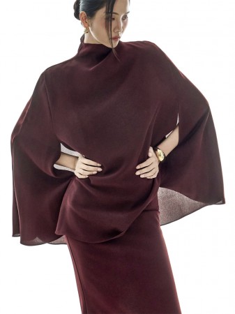 B9191 披肩 雪紡衫 Korea