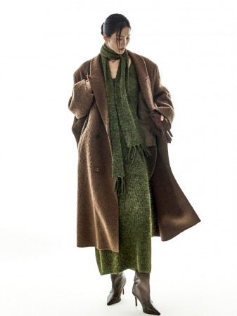 J2969 羊驼羊毛大衣 Korea