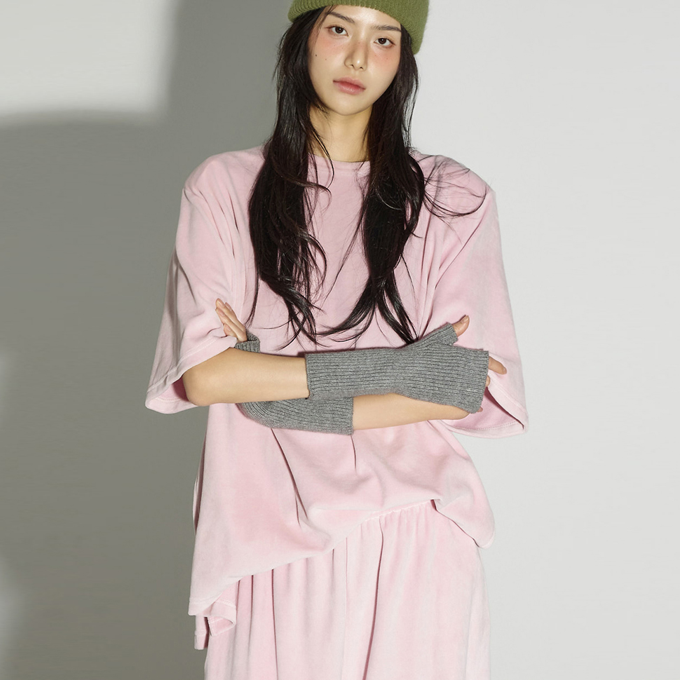 E4051 天鵝絨 墊肩 上衣