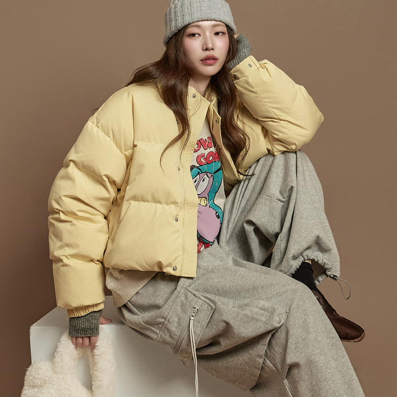 J3024 鴨絨 露脐 羽絨服