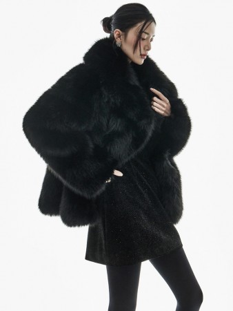 J3048 大 领 皮草 夾克 Korea