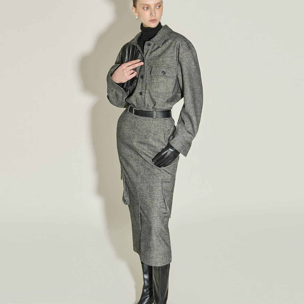 TP2305 衬衫 裙 套装