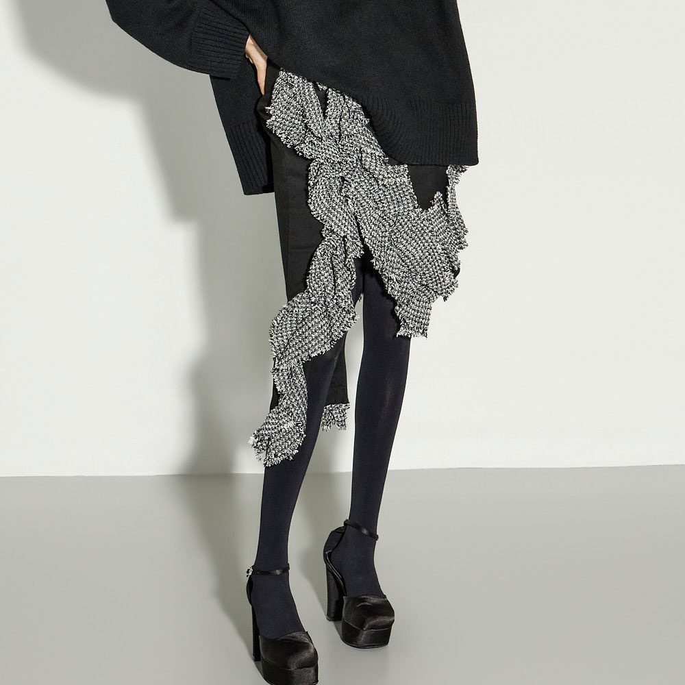 SK9300 格子 不規則 裙