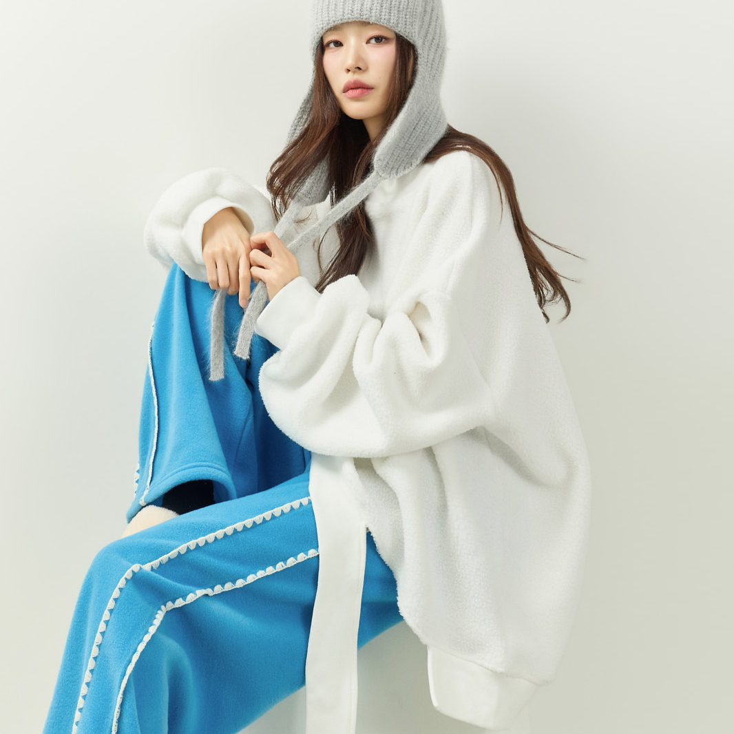 E4074 外切入账 fleece 加絨 運動服