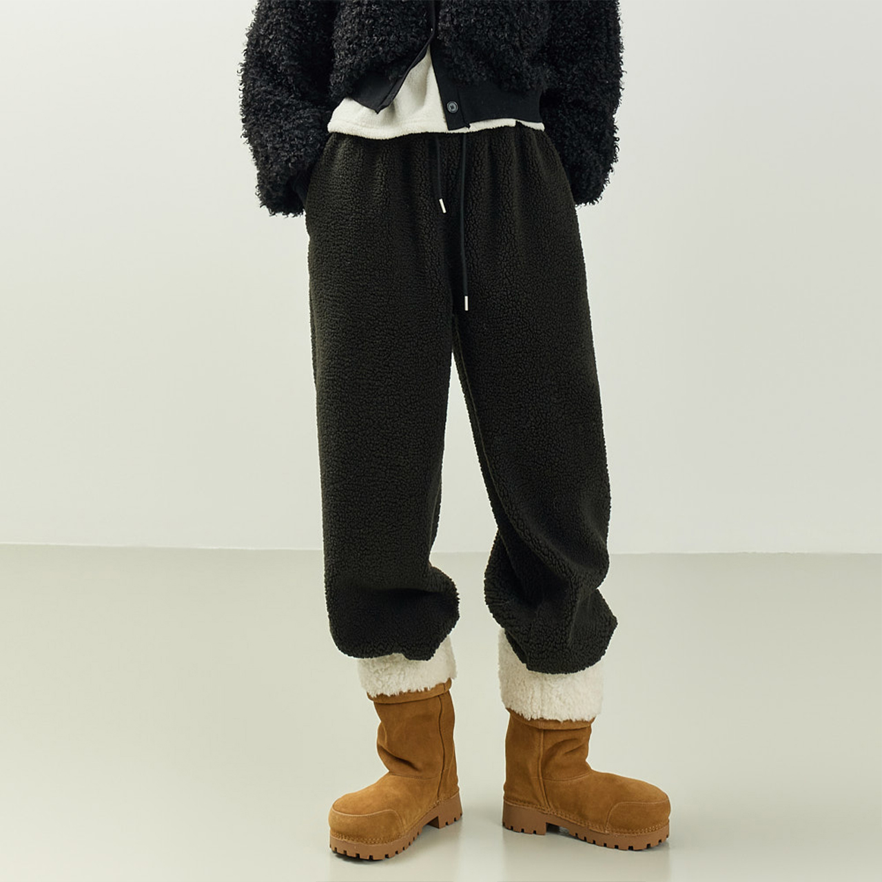 P3719 圓圈 運動服 加絨 褲子