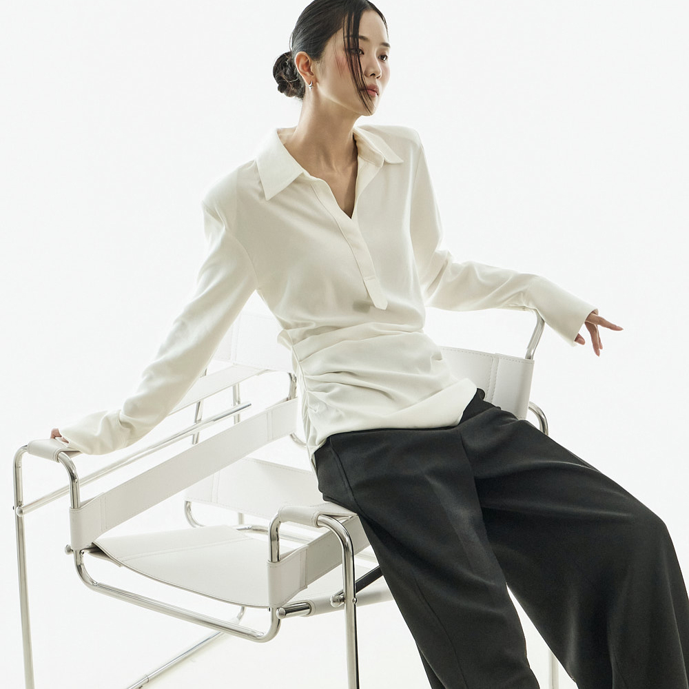 S9035 悬垂领 后 衬衫