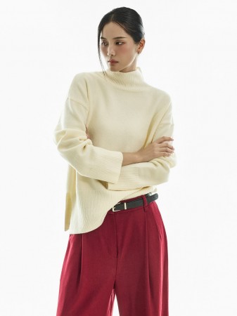 E4085 高领 大版型 針織 Korea