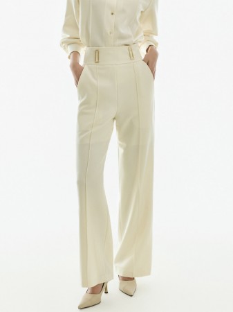 P3723 双 扣环 細褶 西褲 Korea