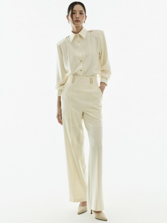 TP2315 雪紡衫 西褲 套装 Korea