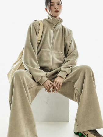 TR049 燈芯絨 加絨 運動服 组合 Korea