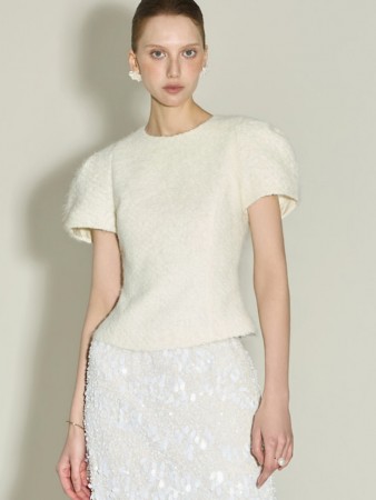 B3160 圓圈 雪紡衫 Korea