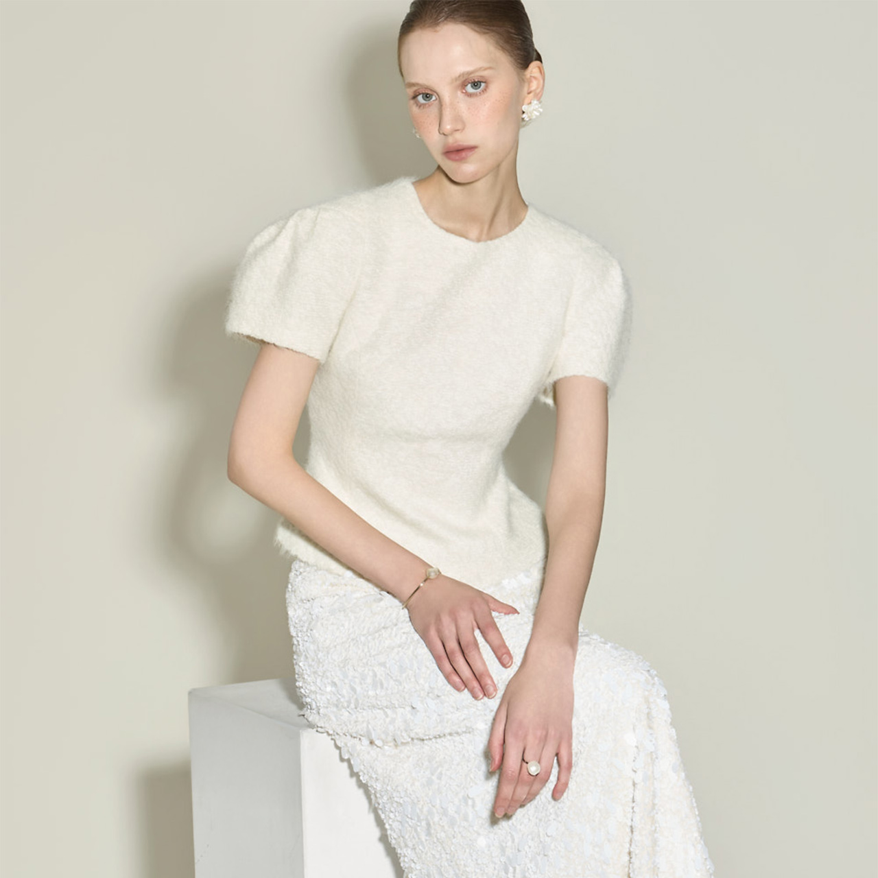 B3160 圓圈 雪紡衫