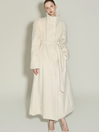 J3070 腰帶 组合 高领 大衣 Korea