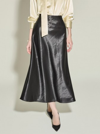 SK3148 光澤 加絨 裙 Korea