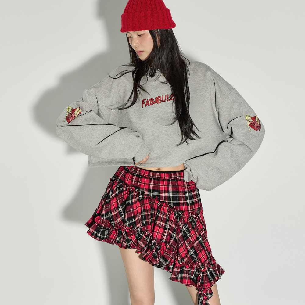 E4088 印刷 露脐 加絨 運動服