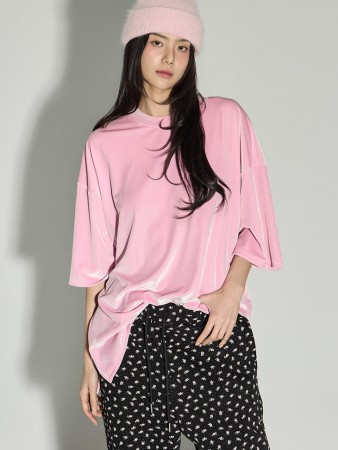 E4096 天鵝絨 波西米亞 上衣 Korea