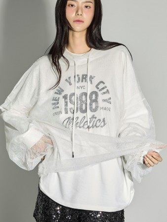 E4098 字母 上衣 Korea