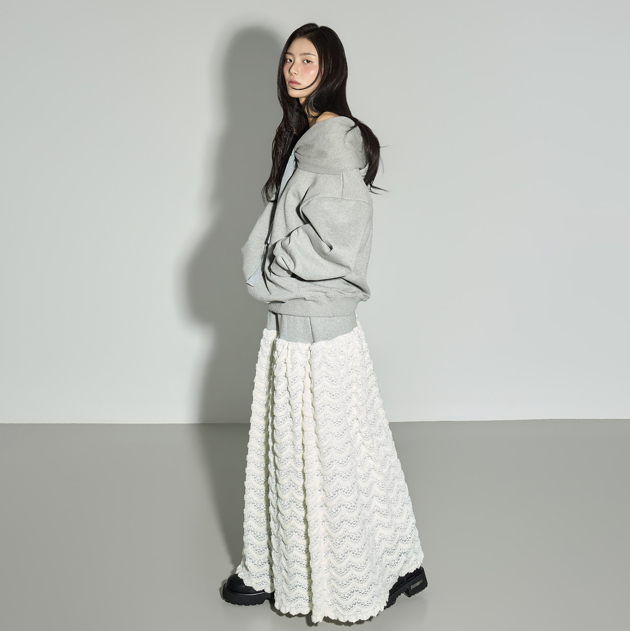 SK3152 波浪 加絨 裙