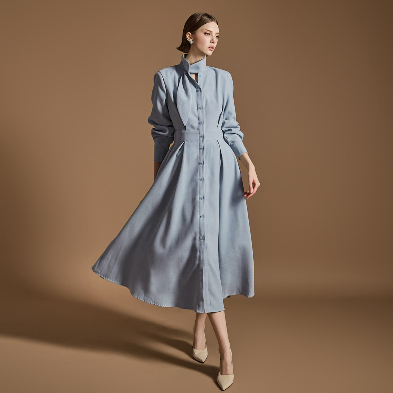 D5137 领带连衣裙