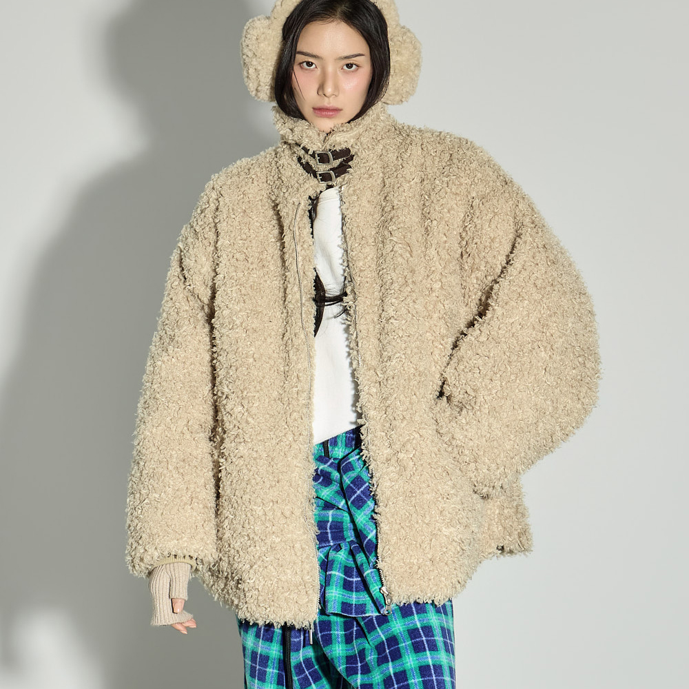 J3078 扣环 fleece 毛衣外套