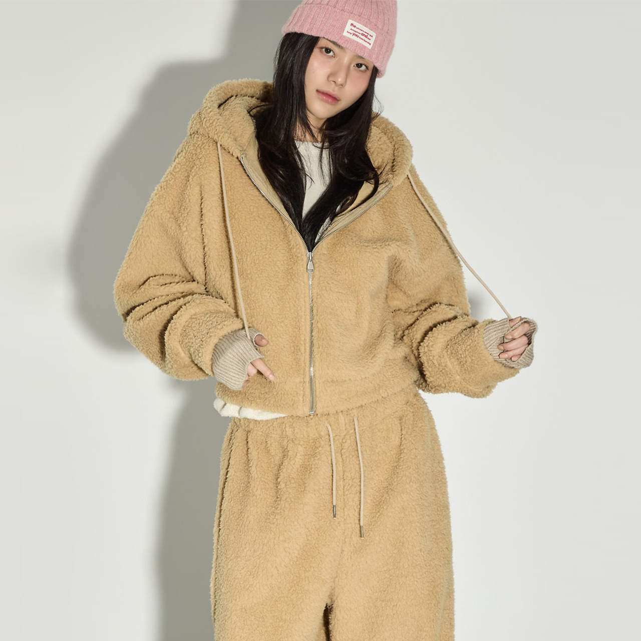 J3080 fleece 帶帽 加絨 拉链装